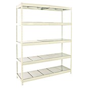Simonrack Simonforte Estantería para cargas pesadas Metal (Al x An x Pr: 200 x 150 x 45 cm, Capacidad de carga por balda: 600 kg, Número de baldas: 5 ud., Inserción, Blanco/Galvanizado) | BAUHAUS