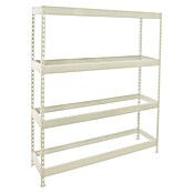 Simonrack Ecoforte Estantería para cargas pesadas (Al x An x Pr: 200 x 120 x 45 cm, Capacidad de carga por balda: 400 kg, Número de baldas: 4 ud., Inserción, Blanco, Bandejas no incluidas) | BAUHAUS