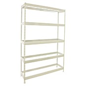 Simonrack Ecoforte Estantería para cargas pesadas (Al x An x Pr: 200 x 120 x 60 cm, Capacidad de carga por balda: 400 kg, Número de baldas: 5 ud., Inserción, Blanco, Bandejas no incluidas) | BAUHAUS