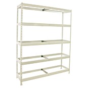 Simonrack Simonforte Estantería para cargas pesadas Metal (Al x An x Pr: 200 x 150 x 75 cm, Capacidad de carga por balda: 600 kg, Número de baldas: 5 ud., Inserción, Blanco, Bandejas no incluidas) | BAUHAUS