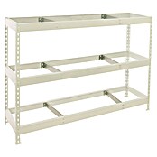 Simonrack Simonforte Estantería para cargas pesadas Metal (Al x An x Pr: 200 x 240 x 75 cm, Capacidad de carga por balda: 400 kg, Número de baldas: 3 ud., Inserción, Blanco, Bandejas no incluidas) | BAUHAUS