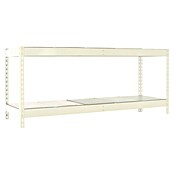 Simonrack Ecoforte Estantería para cargas pesadas Metal (Al x An x Pr: 90 x 150 x 45 cm, Capacidad de carga por balda: 400 kg, Número de baldas: 2 ud., Inserción, Blanco/Galvanizado) | BAUHAUS