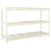 Simonrack Simonforte Estantería para cargas pesadas Metal (Al x An x Pr: 200 x 240 x 45 cm, Capacidad de carga por balda: 400 kg, Número de baldas: 3 ud., Inserción, Blanco/Galvanizado) | BAUHAUS