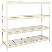 Simonrack Simonforte Estante adicional Metal (Al x An x Pr: 7 x 180 x 75 cm, Blanco/Galvanizado) | BAUHAUS