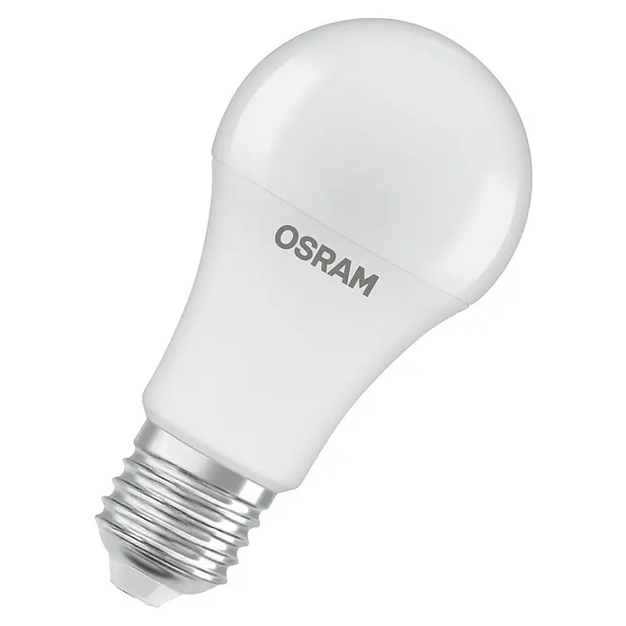 Osram Bombilla LED Superstar Classic - E27, No regulable, Blanco frío, 1.055 lm, 10 W - Bombilla LED OSRAM blanca con casquillo de rosca plateado.