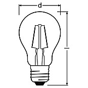 Osram Retrofit LED-Lampe Glühlampenform E27 klar (E27, Nicht Dimmbar, Warmweiß, 250 lm, 2,5 W) | BAUHAUS