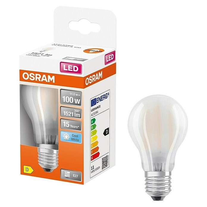 Osram Star LED-Lampen Set Glühlampenform E27 matt (E27, Nicht Dimmbar, Kaltweiß, 1 521 lm, 10 W) | BAUHAUS