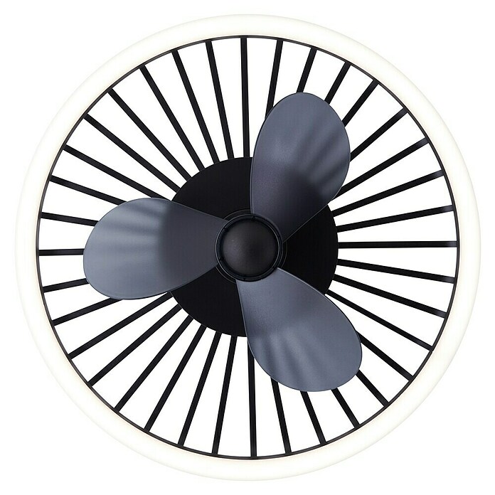 Brilliant Plafondventilator CAPO met LED verlichting (Zwart, 48 cm) | BAUHAUS