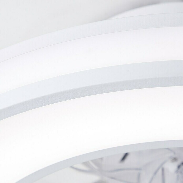 Brilliant Plafondventilator MONDELLO met LED verlichting (Wit, 41,5 cm) | BAUHAUS