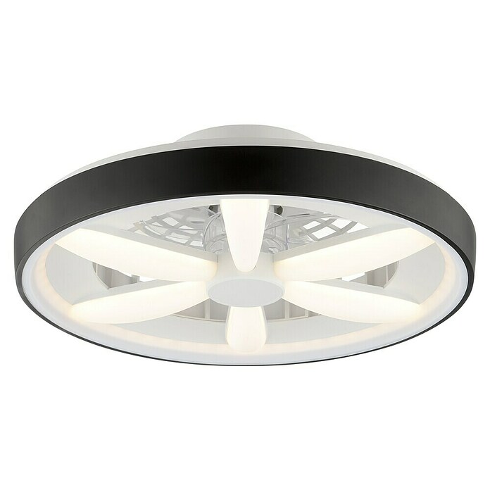 Brilliant Plafondventilator GAIANO met LED verlichting (Zwart, 48,2 cm) | BAUHAUS