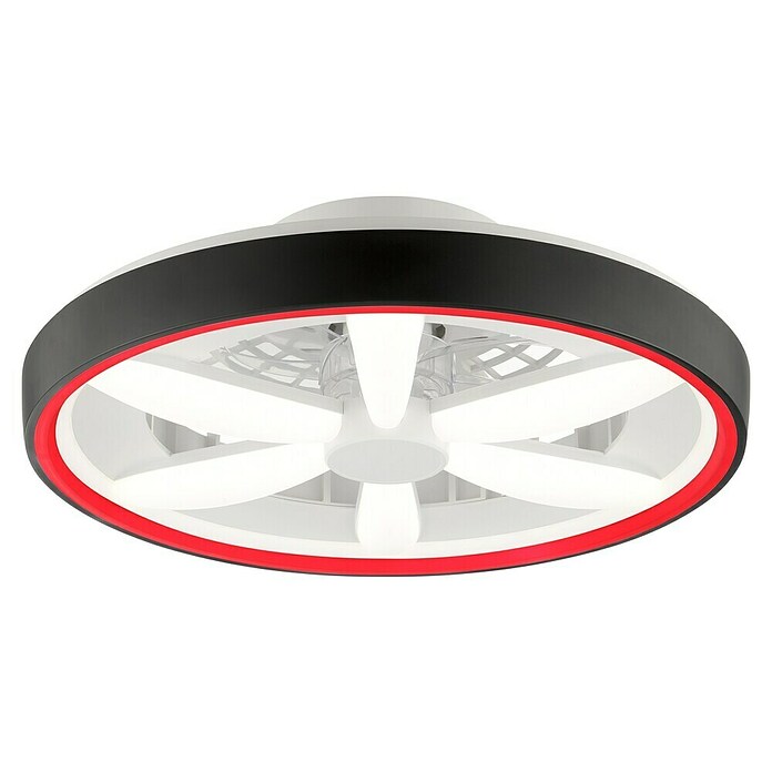 Brilliant Plafondventilator GAIANO met LED verlichting (Zwart, 48,2 cm) | BAUHAUS