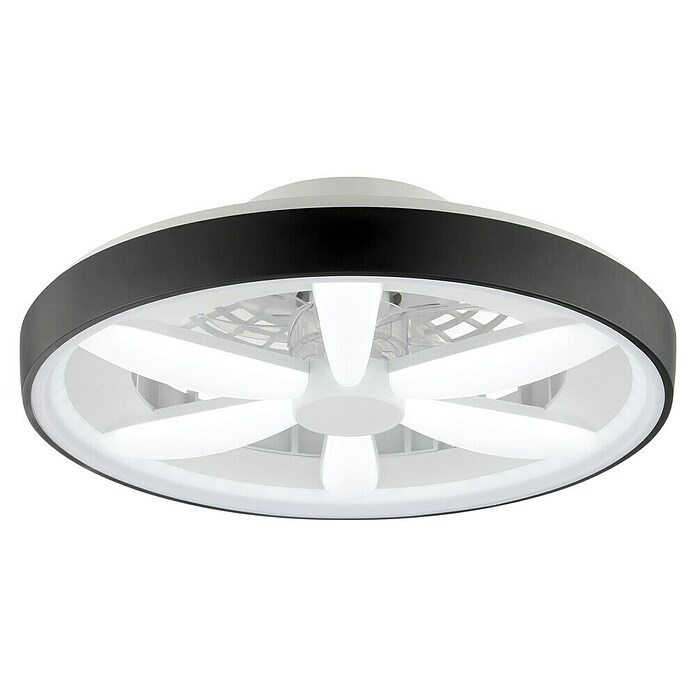 Brilliant Plafondventilator GAIANO met LED verlichting (Zwart, 48,2 cm) | BAUHAUS