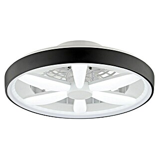 Brilliant Plafondventilator GAIANO met LED verlichting (Zwart, 48,2 cm)