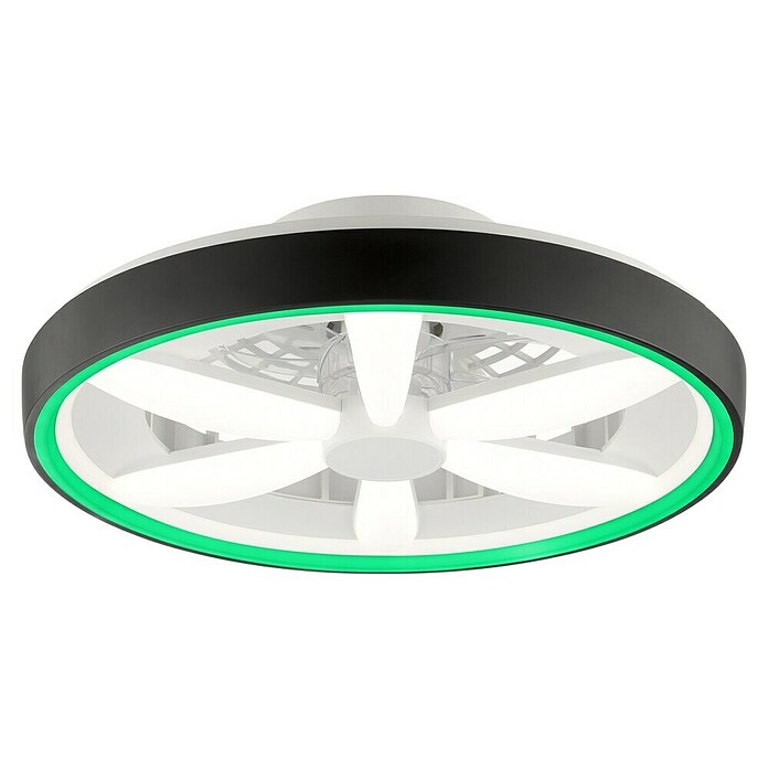 Brilliant Plafondventilator GAIANO met LED verlichting (Zwart, 48,2 cm) | BAUHAUS