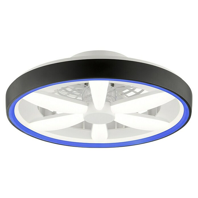 Brilliant Plafondventilator GAIANO met LED verlichting (Zwart, 48,2 cm) | BAUHAUS