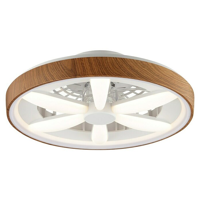 Brilliant Plafondventilator GAIANO met LED verlichting (Hout, 48 cm) | BAUHAUS