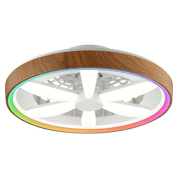 Brilliant Plafondventilator GAIANO met LED verlichting (Hout, 48 cm) | BAUHAUS