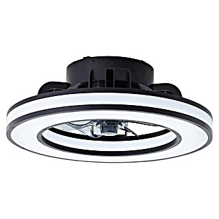 Brilliant Plafondventilator MONDELLO met LED verlichting (Zwart, 41,5 cm)
