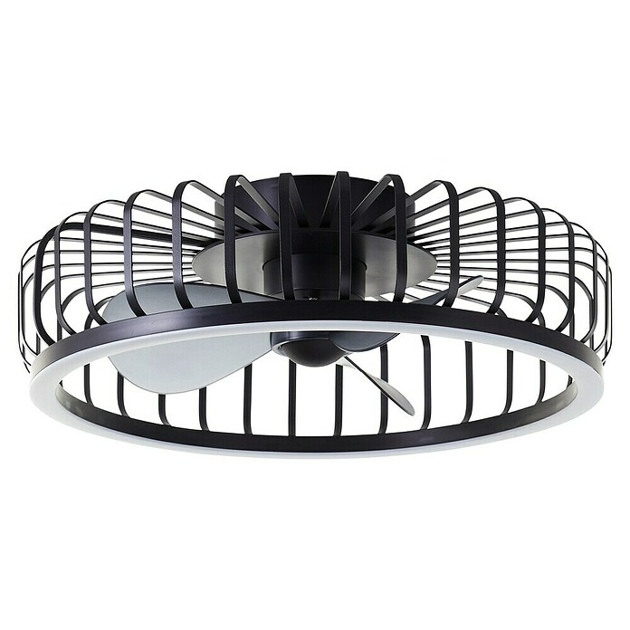 Brilliant Plafondventilator CAPO met LED verlichting (Zwart, 48 cm) | BAUHAUS