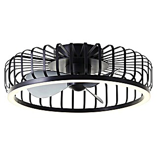 Brilliant Plafondventilator CAPO met LED verlichting (Zwart, 48 cm)