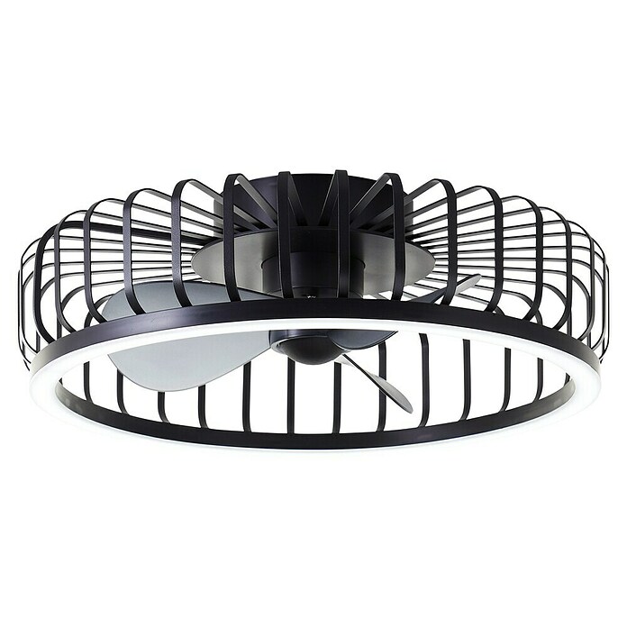 Brilliant Plafondventilator CAPO met LED verlichting (Zwart, 48 cm) | BAUHAUS