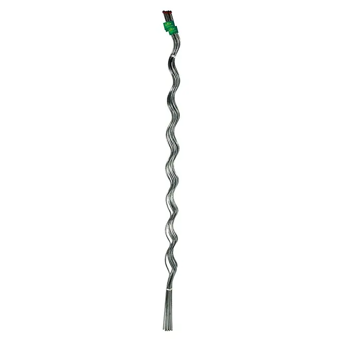Nortene Tutor de tomatera en espiral Spiral - Largo: 180 cm - Empuñadura helicoidal sin salida para conexiones de cable seguras, con marcaje verde y extremos agrupados. Ideal para instalaciones fiables.