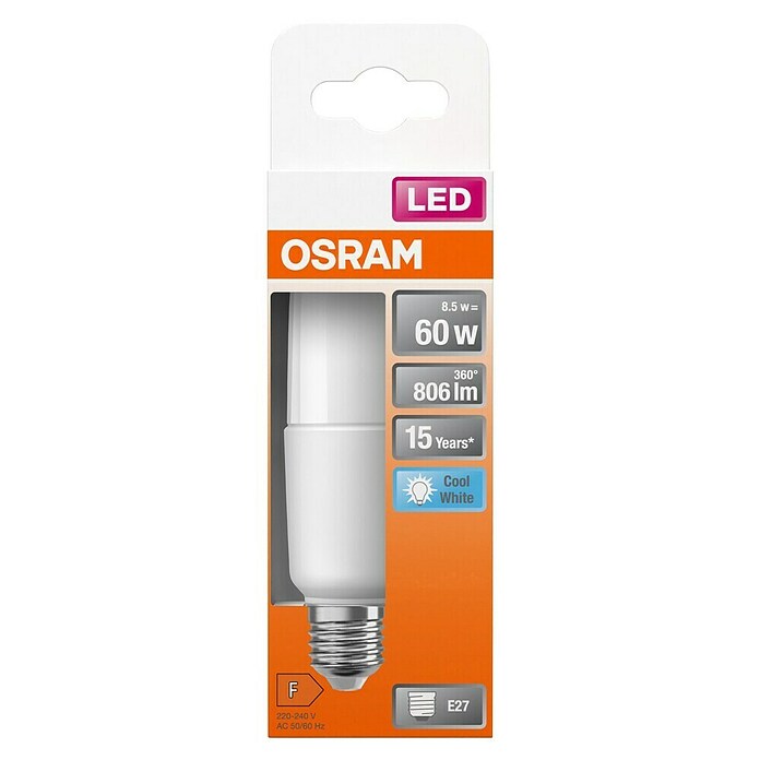 Osram Star LED-Leuchtmittel (7 W, E27, Lichtfarbe: Kaltweiß, Nicht Dimmbar, Rund)