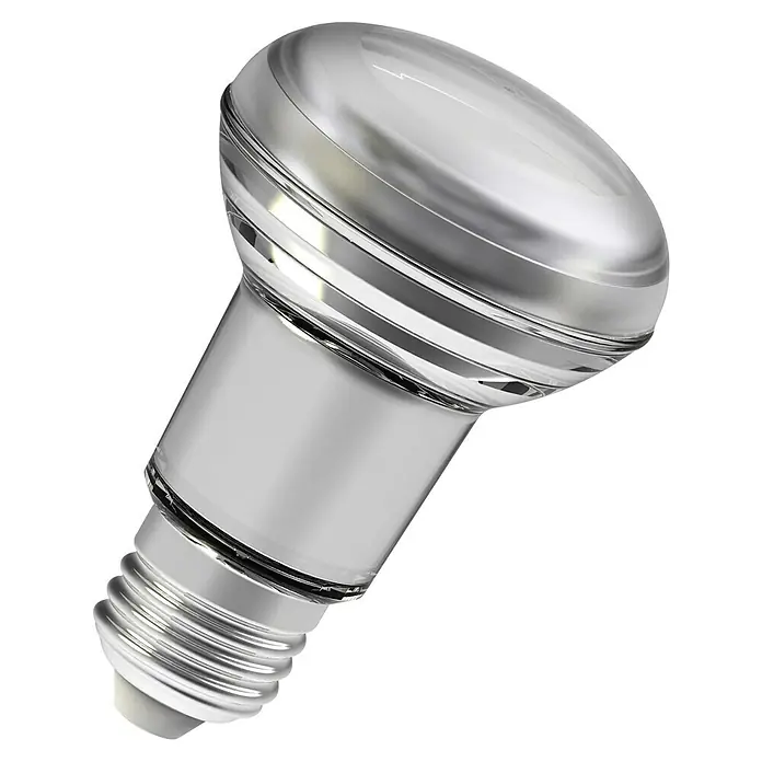 Osram Star Bombilla LED R63 - E27, No regulable, Blanco cálido, 345 lm, 4,3 W - Bombilla LED reflectora plateada con casquillo de rosca.
