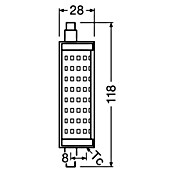 Osram Bombilla LED (R7s, No regulable, Blanco cálido, 2.000 lm, 15 W) | BAUHAUS