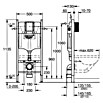Grohe Rapid SL Projekt WC-Vorwandelement (16,5 x 50 x 113 cm, Pulverbeschichtet)
