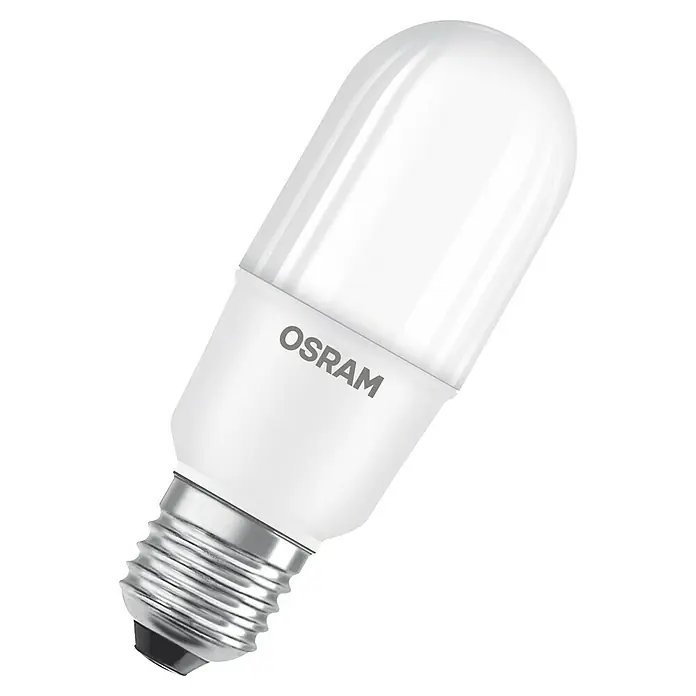Osram Star Bombilla LED Stick - E27, No regulable, Blanco cálido, 806 lm, 8 W - Bombilla LED tubular OSRAM blanca con base de rosca metálica E27.