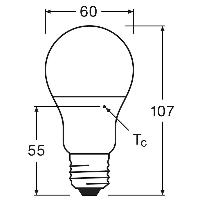 Osram LED-Leuchtmittel Star Classic A 60 (8 W, E27, Kaltweiß, Matt)