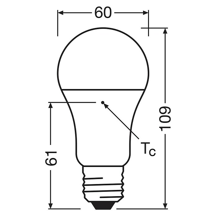 Osram LED-Leuchtmittel Star Classic A (11 W, E27, Kaltweiß, Matt)
