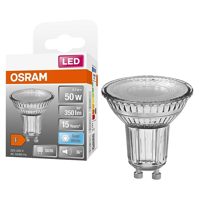 Osram LED-Reflektorlampe Star PAR16 (4,3 W, GU10, 36°, Kaltweiß)