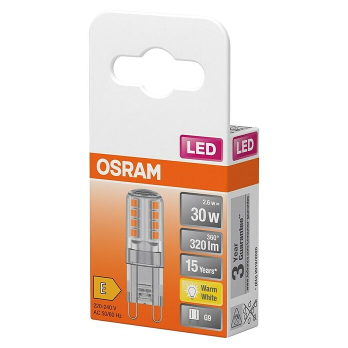 Osram Star LED-Leuchtmittel (2,6 W, G9, Lichtfarbe: Warmweiß, Nicht Dimmbar, Eckig)
