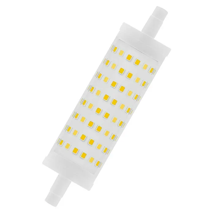 Osram Bombilla LED - R7s, No regulable, Blanco cálido, 2.000 lm, 15 W - Lámpara LED lineal blanca con chips LED amarillos.