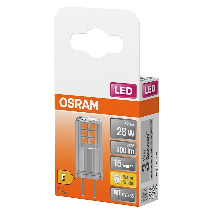 Osram Star LED svetlobni vir Pin 30  (GY6,35, Ni mogoče zatemniti, Toplo bela, 300 lm, 2,6 W) | LED luči | Svetlila | Elektro in svetila | Izdelki | BAUHAUS