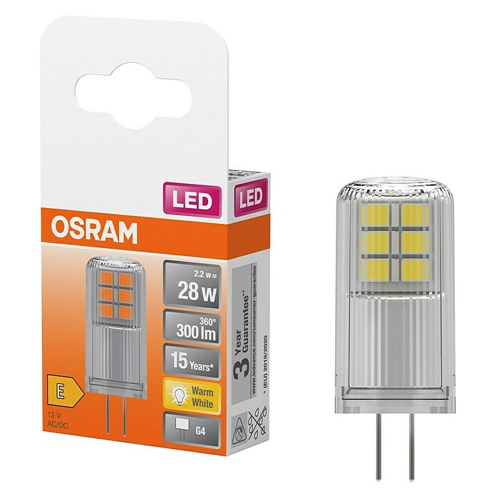 Osram Star LED svetlobni vir Pin G4  (G4, Ni mogoče zatemniti, Toplo bela, 300 lm, 2,6 W) | LED luči | Svetlila | Elektro in svetila | Izdelki | BAUHAUS