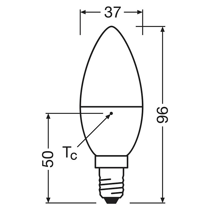 Osram Star LED-Leuchtmittel (E14, 5,5 W, B37, 470 lm)