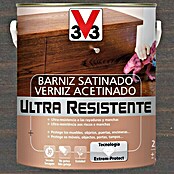 V33 Barniz para madera Satinado Ultra Resistente (Wengué, Satinado, 2,5 l)