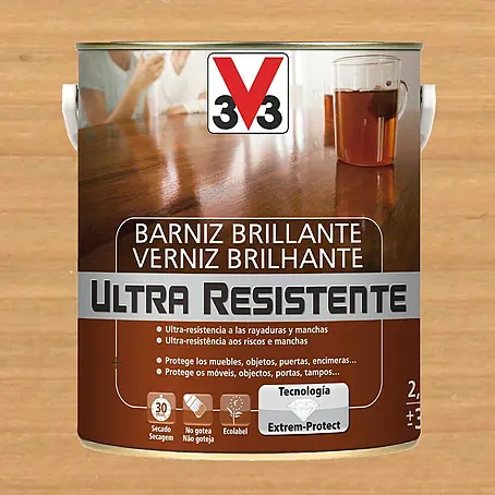 V33  Barniz para madera Brillante Ultra Resistente