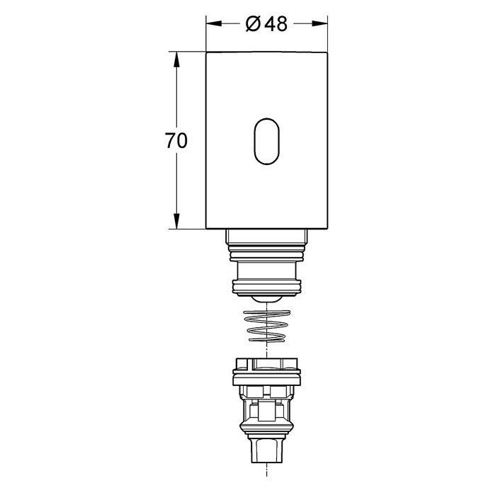 Grohe Urinal-Druckspüler (Passend für: Grohe Rondo Urinal-Druckspüler)