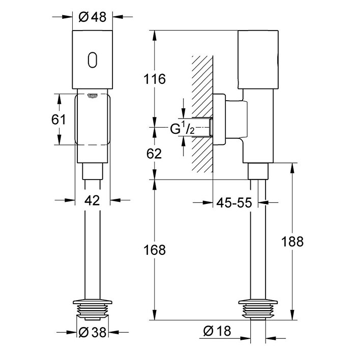 Grohe Infrarot-Elektronik (Geeignet für: Urinale)