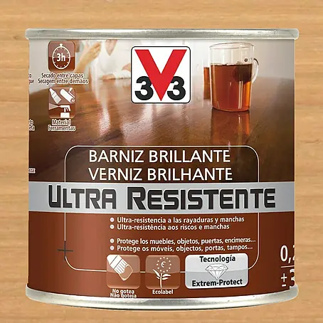 V33  Barniz para madera Brillante Ultra Resistente