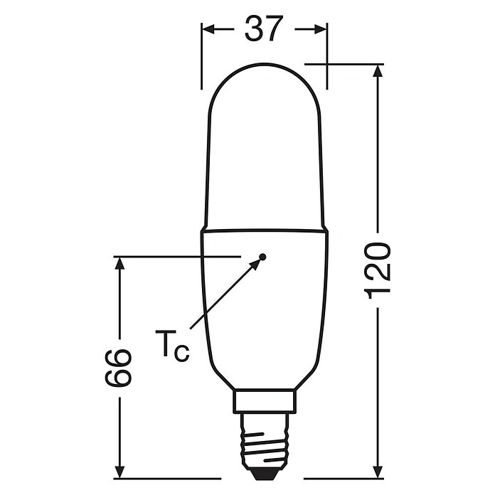 Osram Star LED-Lampe Stick (E14, Nicht Dimmbar, Kaltweiß, 1 050 lm, 10 W) | BAUHAUS