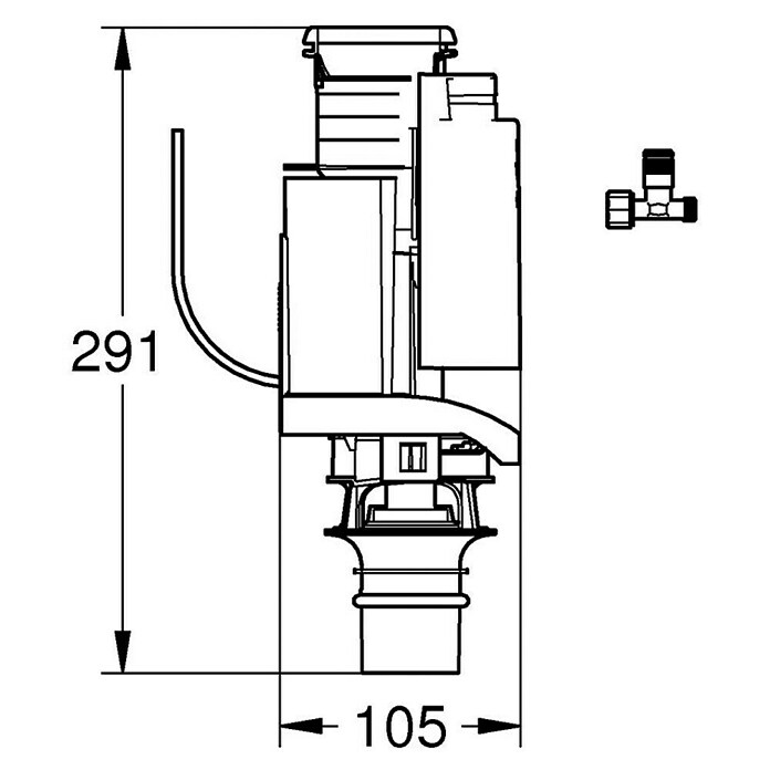 Grohe Umrüst-Set (Passend für: Spülkästen 6 l)
