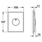 Grohe Betätigungsplatte Skate (Weiß, 1-Mengen-Spülung, Geeignet für: WC-Druckspüler)