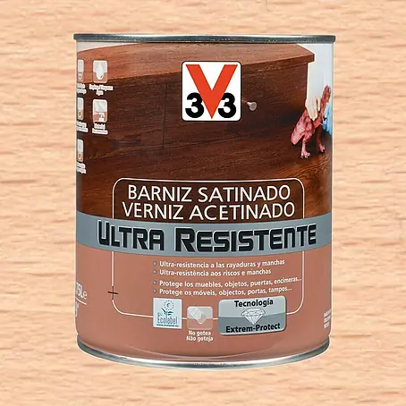 V33  Barniz para madera Satinado Ultra Resistente