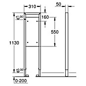 Grohe Rapid SL Befestigungselement (5 x 31 x 113 cm, Geeignet für: Stütz- & Haltegriffe)
