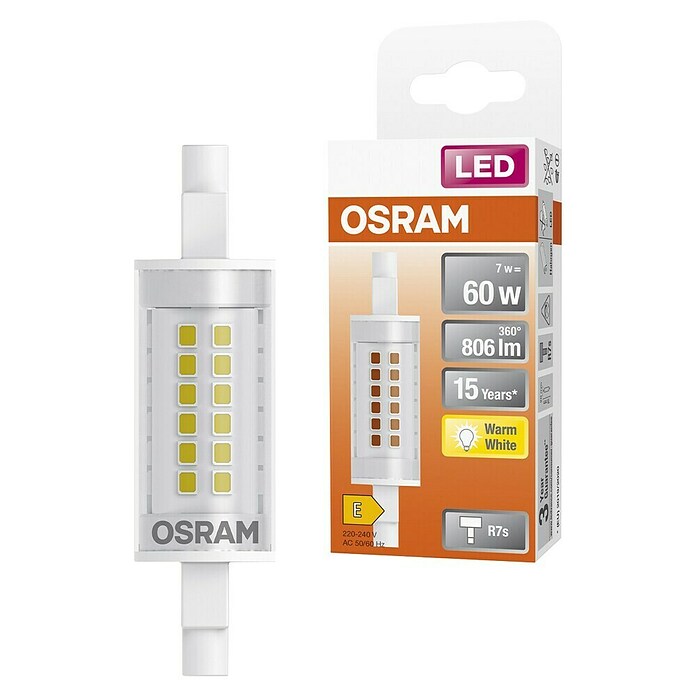 Osram LED-Leuchtmittel (R7s, 6 W, T20, 806 lm)